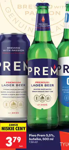 Biedronka Piwo Prem 5,5%, butelka oferta