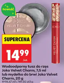 Biedronka Wodoodporny tusz do rzęs Joko Velvet Charm, 7,5 ml lub mydełko do brwi Joko Velvet Charm, 20 g oferta