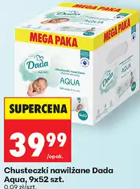 Biedronka Chusteczki nawilżane Dada Aqua, 9x52 szt oferta
