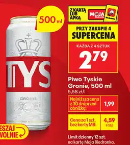 Biedronka Piwo Tyskie Gronie oferta