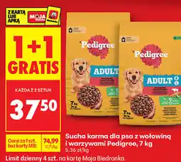 Biedronka Sucha karma dla psa z wołowiną i warzywami Pedigree oferta