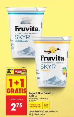 Biedronka Jogurt Skyr Fruvita, 400 g oferta