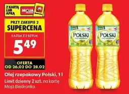 Biedronka Olej rzepakowy Polski, 1l oferta
