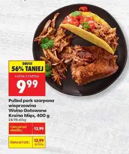 Biedronka Pulled pork szarpana wieprzowina Wolno Gotowane Kraina Mies, 400 g oferta
