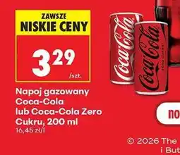 Biedronka Napój gazowany Coca-Cola lub Coca-Cola Zero Cukru, 200 ml oferta