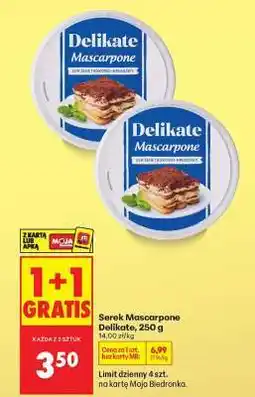 Biedronka Serek Mascarpone Delikate 250 g oferta