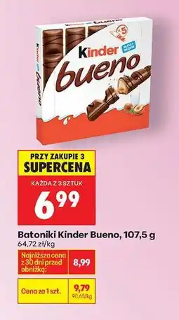 Biedronka Batoniki Kinder Bueno 107,5 g oferta