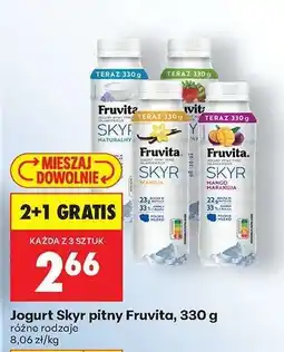 Biedronka Jogurt Skyr pitny Fruvita, 330 g oferta