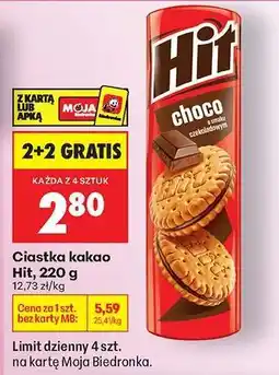 Biedronka Ciastka kakao Hit, 220 g oferta