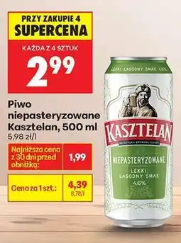 Biedronka Piwo niepasteryzowane Kasztelan, 500 ml oferta