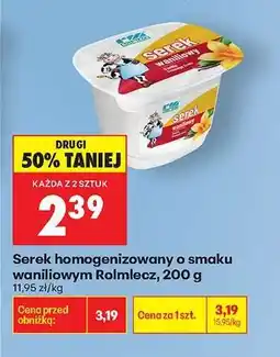 Biedronka Serek homogenizowany o smaku waniliowym Rolmlecz , 200 g oferta