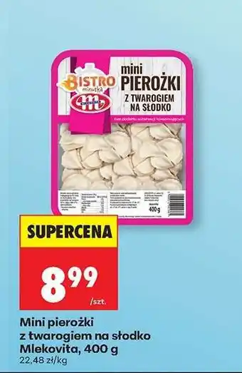 Biedronka Mini pierożki z twarogiem na słodko Mlekovita, 400 g oferta
