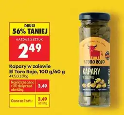 Biedronka Kapary w zalewie El Toro Rojo, 100 g/60 g oferta