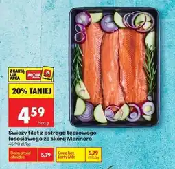 Biedronka Świeży filet z pstrąga tęczowego łososiowego ze skórą Marinero oferta