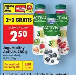 Biedronka Jogurt pitny Activia , 280 g oferta