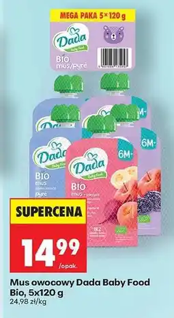 Biedronka Mus owocowy Dada Baby Food Bio, 5x120 g oferta
