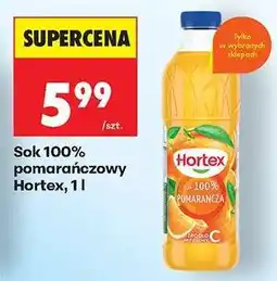 Biedronka Sok 100% pomarańczowy Hortex, 1 l oferta