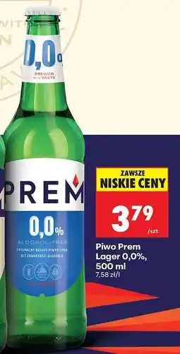 Biedronka Piwo Prem Lager 0,0%, 500 ml oferta