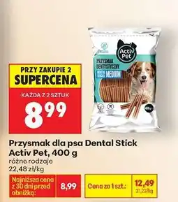 Biedronka Przysmak dla psa Dental Stick Activ Pet 400 g oferta
