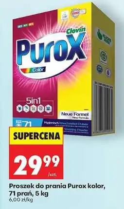 Biedronka Proszek do prania Purox kolor, 71 prań, 5 kg oferta