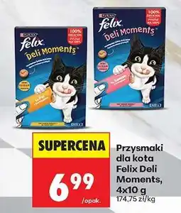 Biedronka Przysmaki dla kota Felix Deli Moments, 4x10 g oferta