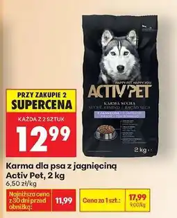 Biedronka Karma dla psa z jagnięciną Activ Pet 2 kg oferta