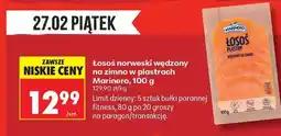 Biedronka Łosoś norweski wędzony na zimno w plastrach Marinero , 100 g oferta