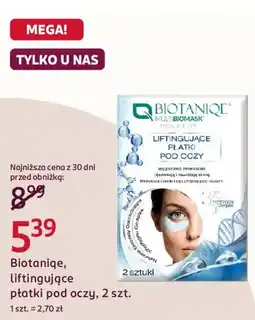 Rossmann Biotaniqe, liftingujące płatki pod oczy oferta