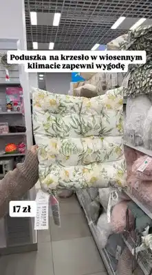 Pepco Poduszka na krzesło w kwiatowy wzór oferta
