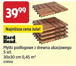 Jula Płytki podłogowe z drewna akacjowego 5 szt. 30x30 cm 0,45 m² oferta