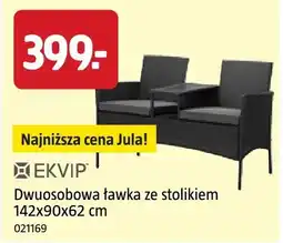 Jula Dwuosobowa ławka ze stolikiem 142x90x62 cm oferta