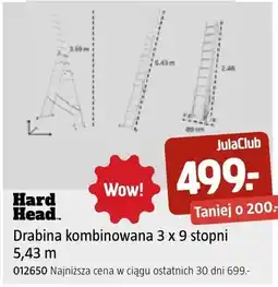 Jula Drabina kombinowana 3 x 9 stopni 5,43 m oferta