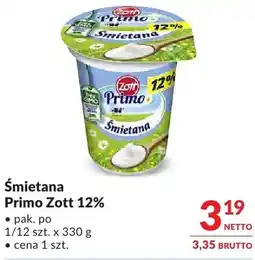 Makro Śmietana Primo Zott 12% oferta