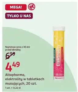 Rossmann Elektrolity w tabletkach musujących oferta