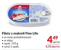 Makro Filety z makreli Fine Life w sosie pomidorowym w oleju oferta