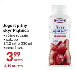 Makro Jogurt pitny Skyr Piątnica różne rodzaje oferta