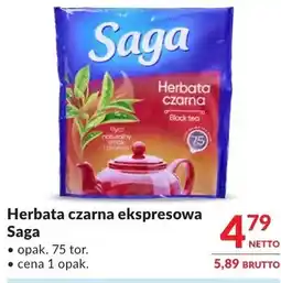 Makro Herbata czarna ekspresowa Saga oferta