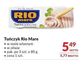 Makro Tuńczyk Rio Mare w sosie własnym oferta
