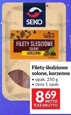 Makro Filety śledziowe solone, korzenne Seko oferta