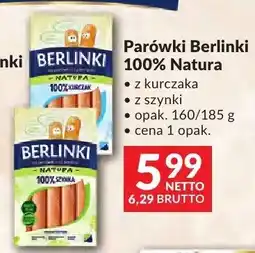 Makro Parówki Berlinki 100% Natura z kurczaka z szynki oferta