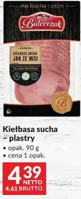 Makro Kiełbasa sucha - plastry oferta