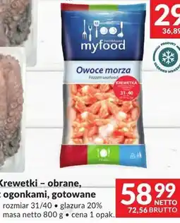 Makro Krewetki - obrane, z ogonkami, gotowane myfood oferta