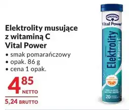 Makro Elektrolity musujące z witaminą C Vital Power smak pomarańczowy oferta