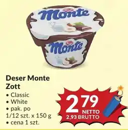 Makro Deser Monte Zott Classic/White oferta