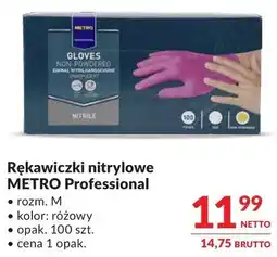 Makro Rękawiczki nitrylowe METRO Professional rozmiar M kolor różowy oferta