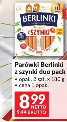 Makro Parówki Berlinki z szynki duo pack oferta