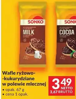 Makro Wafle ryżowo-kukurydziane w polewie mlecznej Sonko oferta