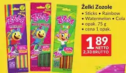 Makro Żelki Zozole Sticks, Rainbow, Watermelon, Cola oferta