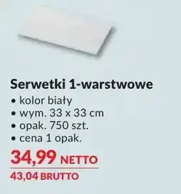 Makro Serwetki 1-warstwowe białe oferta