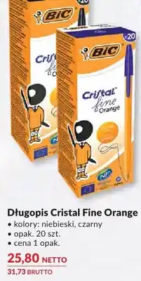 Makro Długopis BIC Cristal Fine Orange niebieski oferta